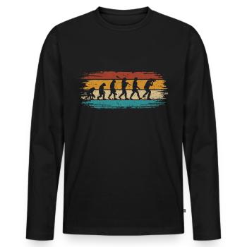 Photographe Rétro Photographie Appareil photo Photographe - T-shirt manches longues Premium bio Homme - noir - Devant - Nico (187cm)