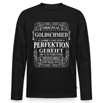 Original Goldschmied Kollegen Geschenk Vintage - Männer Premium Bio Langarmshirt - Schwarz - Vorne - Nico (187cm)