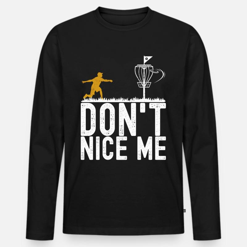 Disc Golf Disc Golfer - Men's Premium Organic Long Sleeve Shirt - black