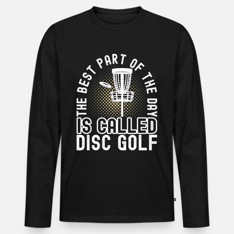Disc Golf Disc Golfer - Männer Premium Bio Langarmshirt - Schwarz