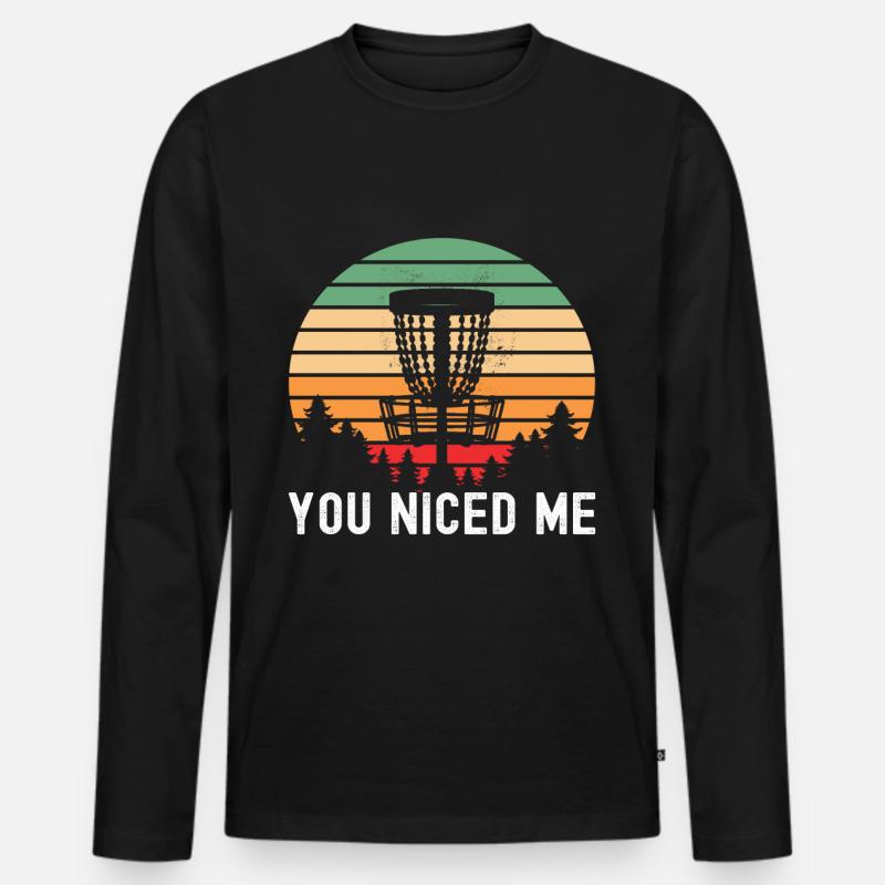 Disc Golf Disc Golfer - Männer Premium Bio Langarmshirt - Schwarz