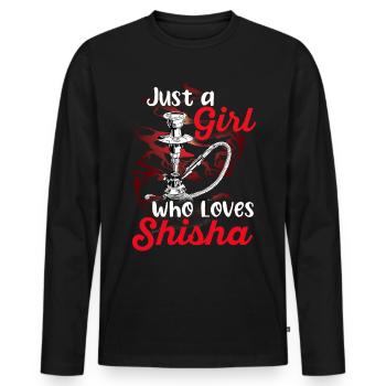 Hookah - Men's Premium Organic Long Sleeve Shirt - black - Front - Nico (187cm)