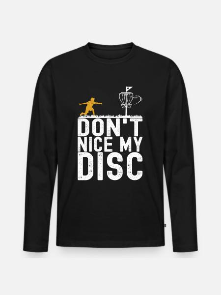 Disc Golf Disc Golfer - Men's Premium Organic Long Sleeve Shirt - black