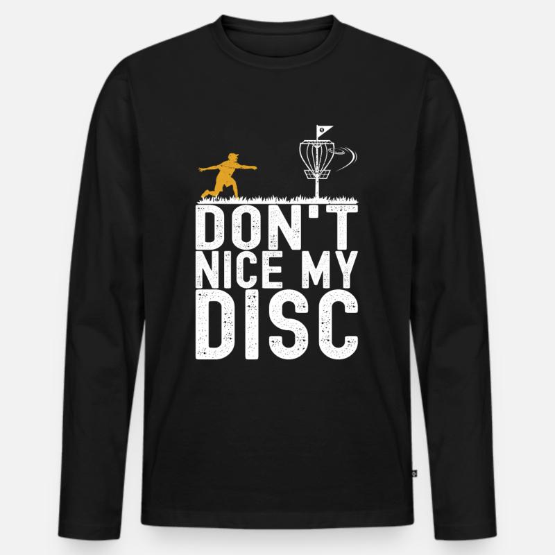 Disc Golf Disc Golfer - Männer Premium Bio Langarmshirt - Schwarz