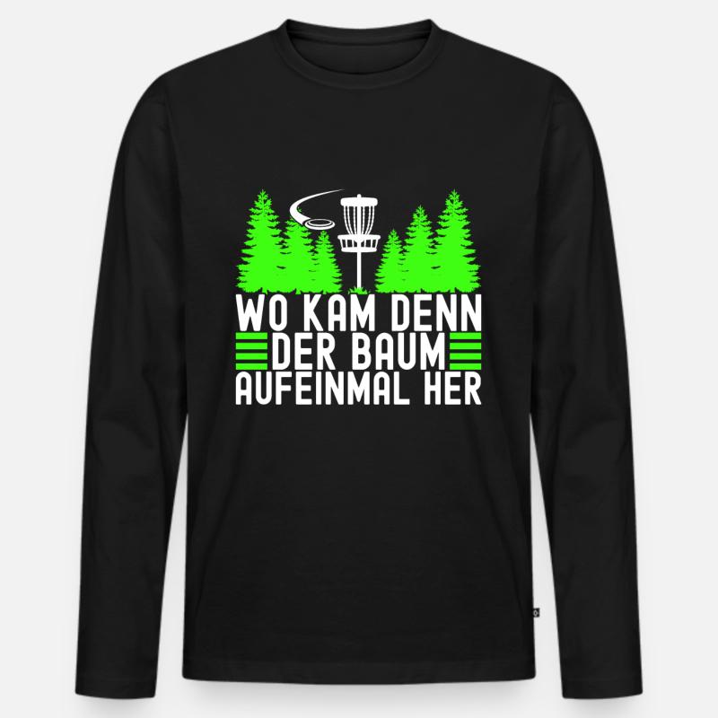 Disc Golf Disc Golfer - Männer Premium Bio Langarmshirt - Schwarz