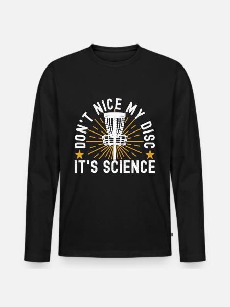 Disc Golf Disc Golfer - Men's Premium Organic Long Sleeve Shirt - black