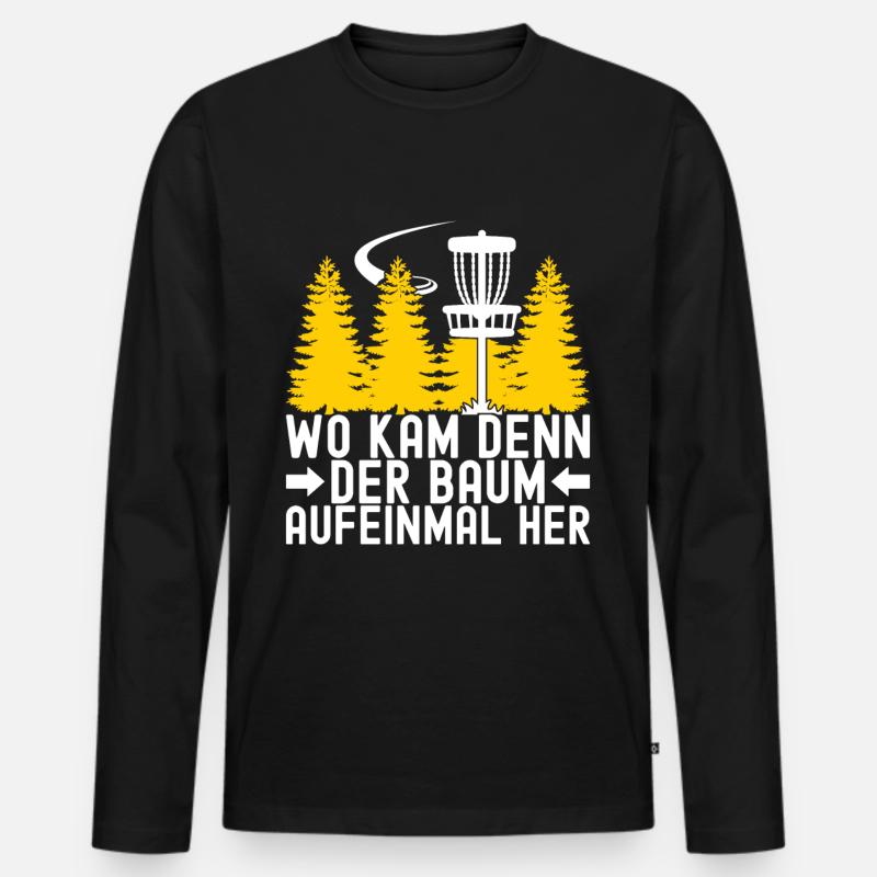 Disc Golf Disc Golfer - Männer Premium Bio Langarmshirt - Schwarz
