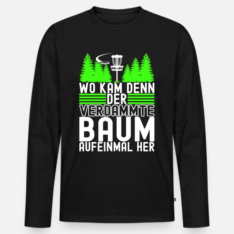 Disc Golf Disc Golfer - Männer Premium Bio Langarmshirt - Schwarz