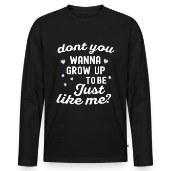 Trans Transgenre Transsexuel Cadeau Queer - T-shirt manches longues Premium bio Homme - noir - Devant - Nico (187cm)