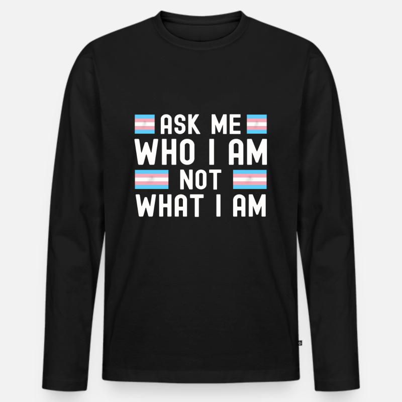 Transgender - Männer Premium Bio Langarmshirt - Schwarz