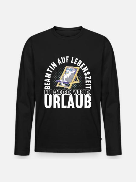 Beamter Beamtin Verbeamtung - Männer Premium Bio Langarmshirt - Schwarz