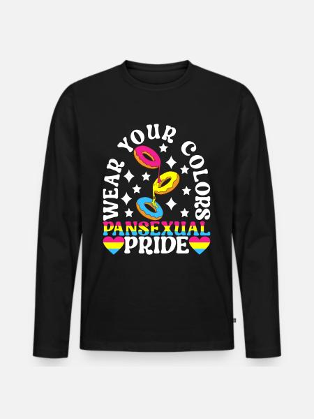 LGBTQ Pansexual - Men's Premium Organic Long Sleeve Shirt - black