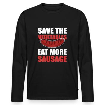 Grillades Grill BBQ Bière Steak Grill King Grill Most - T-shirt manches longues Premium bio Homme - noir - Devant - Nico (187cm)