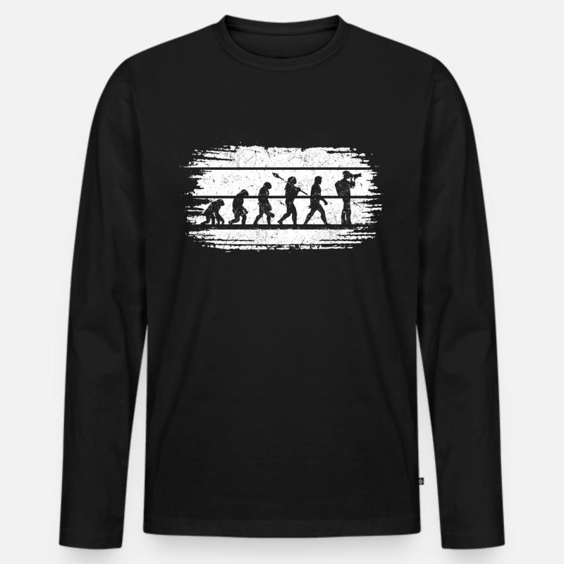 Foto Kamera Fotograf Evolution Photography - Männer Premium Bio Langarmshirt - Schwarz