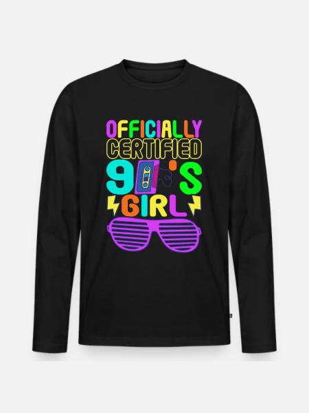 90s Party 90s - Men's Premium Organic Long Sleeve Shirt - black