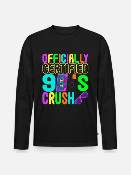 90s Party 90s - Men's Premium Organic Long Sleeve Shirt - black