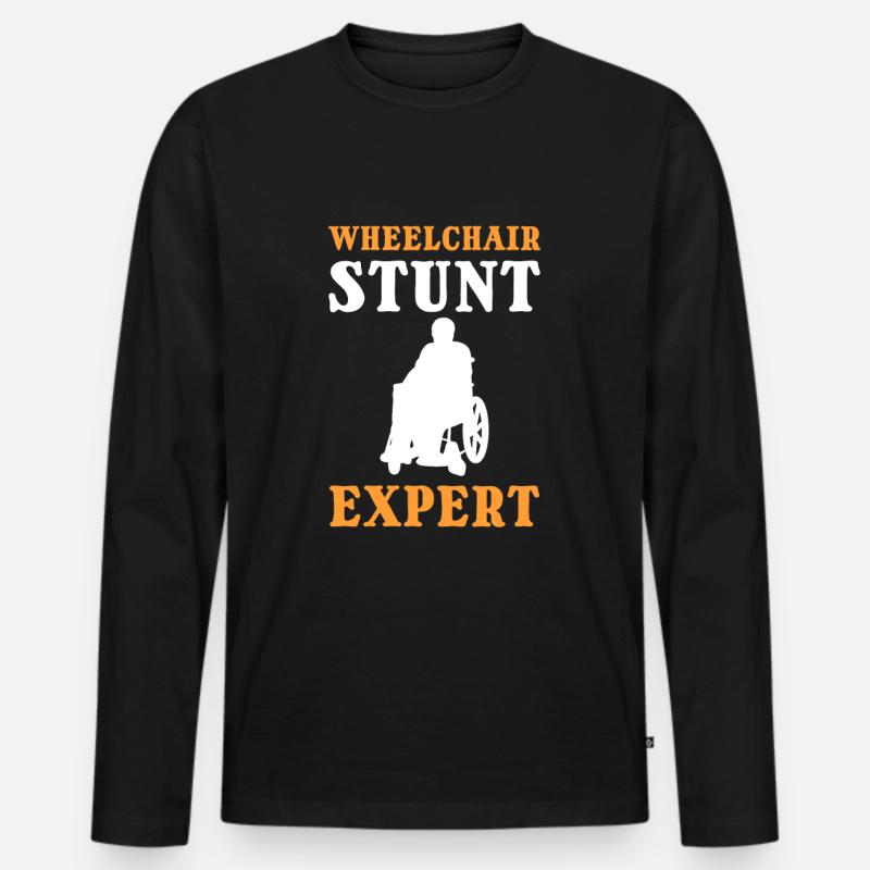 Amputierter Amputation Regierung fehlendes-Bein - Männer Premium Bio Langarmshirt - Schwarz