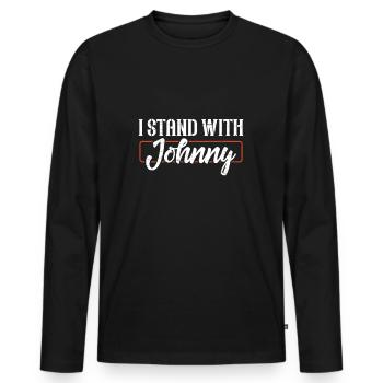 Stand for Johnny - Men's Premium Organic Long Sleeve Shirt - black - Front - Nico (187cm)