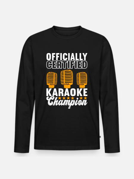 Karaoke Karaoke Evening - Men's Premium Organic Long Sleeve Shirt - black