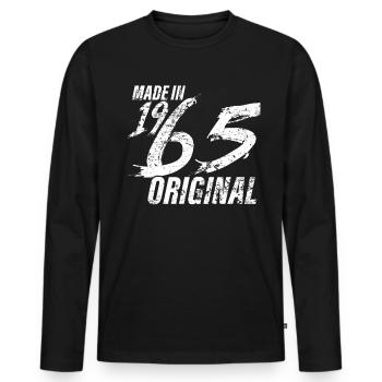 Fait En 1965 Année de naissance 1965 Anniversaire Femmes - T-shirt manches longues Premium bio Homme - noir - Devant - Nico (187cm)