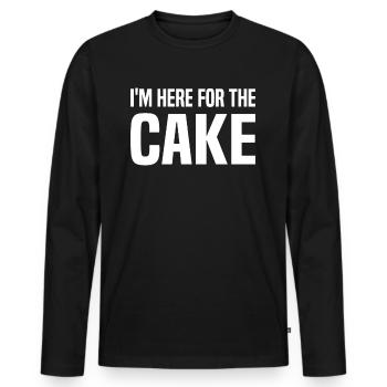 Fête de mariage Gâteau de mariage - T-shirt manches longues Premium bio Homme - noir - Devant - Nico (187cm)