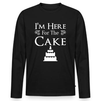 Fête de mariage Gâteau de mariage - T-shirt manches longues Premium bio Homme - noir - Devant - Nico (187cm)