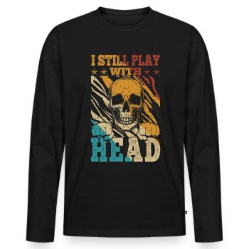 Wrestling Fighter I still play with Head - Men's Premium Organic Long Sleeve Shirt - black - Front - Nico (187cm)