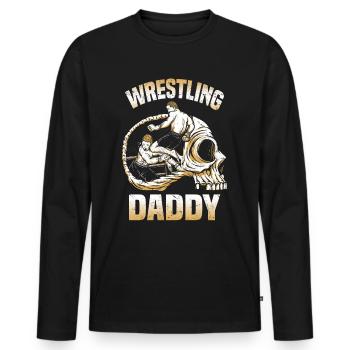 Daddy Wrestling Mixed Martial Arts Wrestling Daddy - Men's Premium Organic Long Sleeve Shirt - black - Front - Nico (187cm)