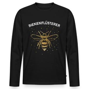 Bienenflüsterer Honigbiene Imkerei Bienenzucht - Männer Premium Bio Langarmshirt - Schwarz - Vorne - Nico (187cm)