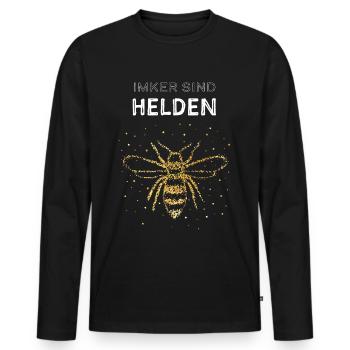 Imker Imkerei Honig Artenschutz Klimawandel Biene - Männer Premium Bio Langarmshirt - Schwarz - Vorne - Nico (187cm)
