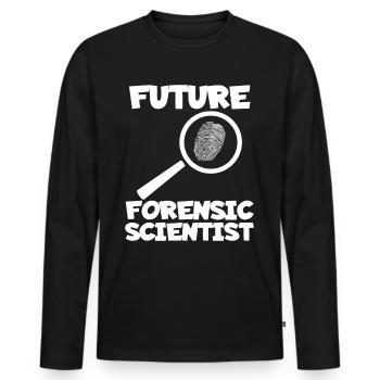 Zukünftiger Forensiker Ermittler Kriminologie - Männer Premium Bio Langarmshirt - Schwarz - Vorne - Nico (187cm)