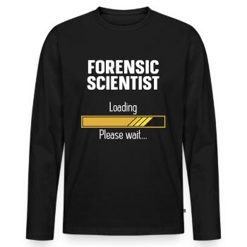 Zukünftiger Forensiker Ermittler Kriminologie - Männer Premium Bio Langarmshirt - Schwarz - Vorne - Nico (187cm)