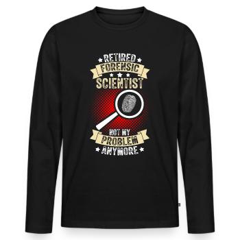 Enquêteur judiciaire à la retraite - T-shirt manches longues Premium bio Homme - noir - Devant - Nico (187cm)