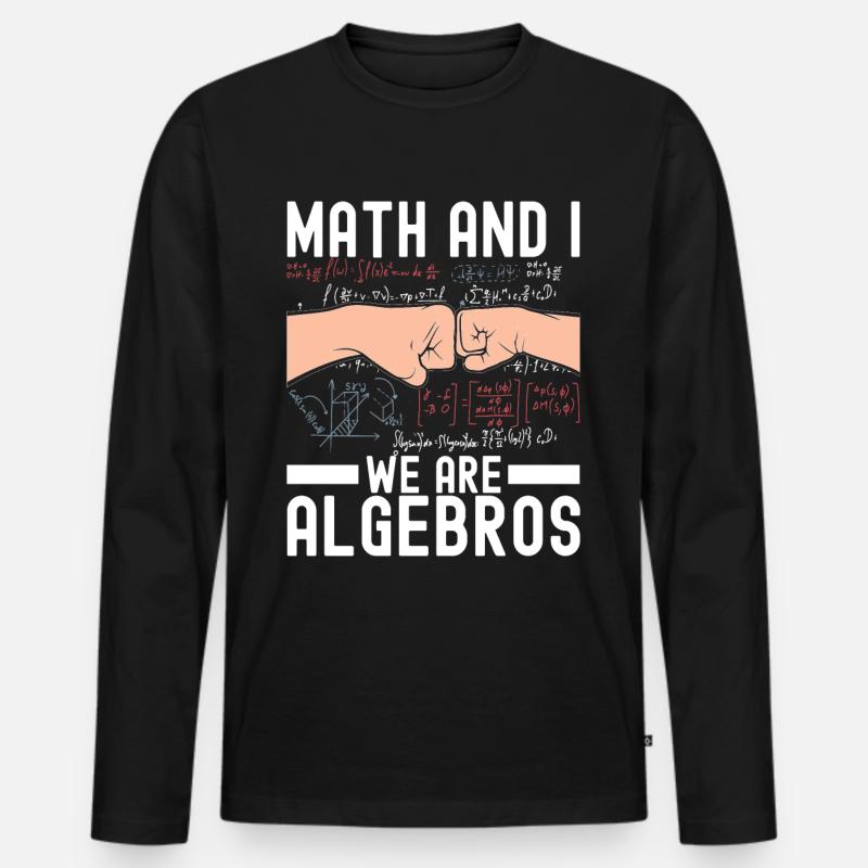 Mathe Lehrer Mathematik - Männer Premium Bio Langarmshirt - Schwarz