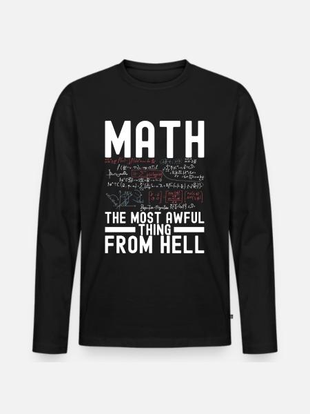 Math Teacher Mathematics - Men's Premium Organic Long Sleeve Shirt - black