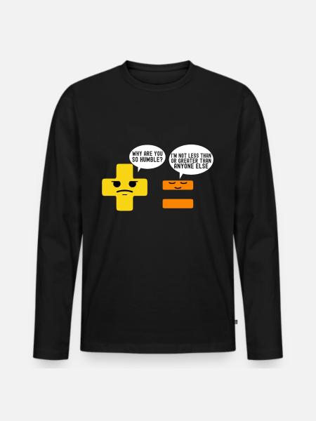Math Teacher Mathematics - Men's Premium Organic Long Sleeve Shirt - black
