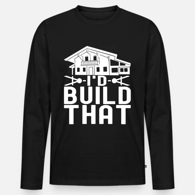 Architekt Architektur - Männer Premium Bio Langarmshirt - Schwarz
