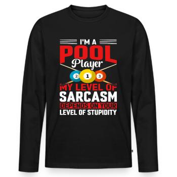 Billiards Pool Billiards Billiards Ball Billiards Cook 8Ball - Men's Premium Organic Long Sleeve Shirt - black - Front - Nico (187cm)