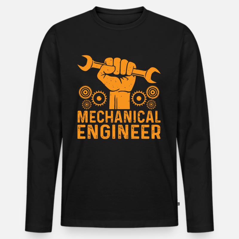 Mechanics Engineer Mechanical Engineering - Men's Premium Organic Long Sleeve Shirt - black