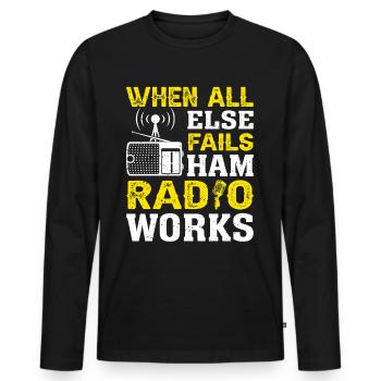 Funk Amateur Funker Funken Radio Hobby Geschenk - Männer Premium Bio Langarmshirt - Schwarz - Vorne - Nico (187cm)