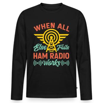 Funk Amateur Funker Funken Radio Hobby Geschenk - Männer Premium Bio Langarmshirt - Schwarz - Vorne - Nico (187cm)