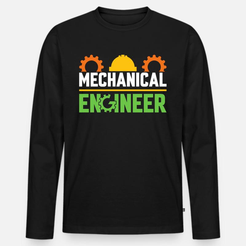 Mechanics Engineer Mechanical Engineering - Men's Premium Organic Long Sleeve Shirt - black