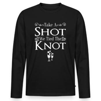 JGA Mariage Mariage Jungesellenabschied Party - T-shirt manches longues Premium bio Homme - noir - Devant - Nico (187cm)