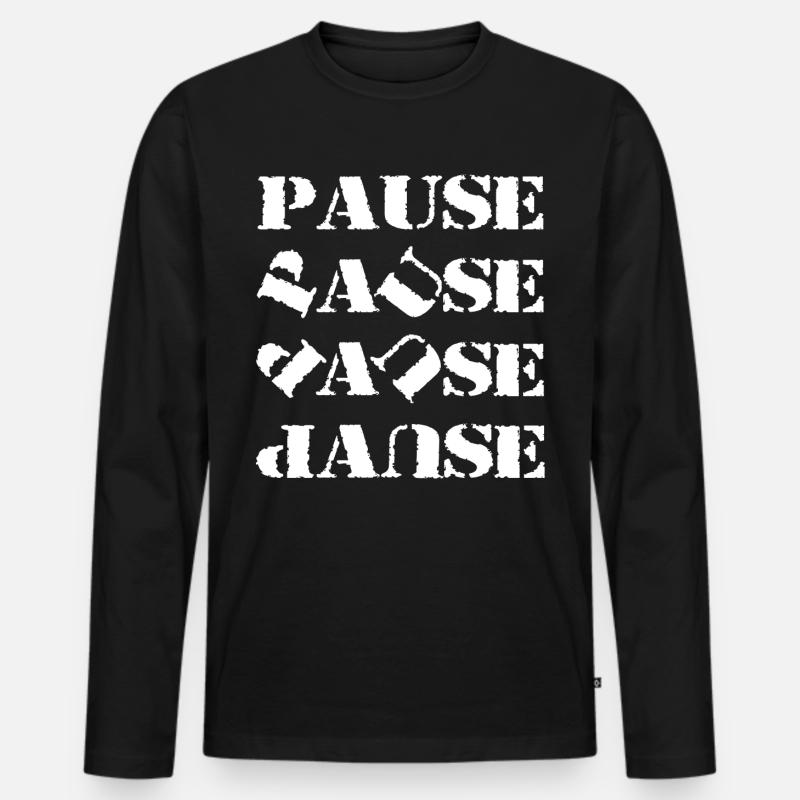 Danse anhalten - Männer Premium Bio Langarmshirt - Schwarz