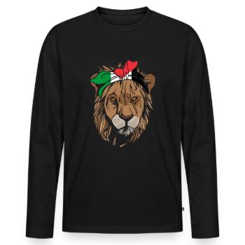Palestine Palestine Filistin Palestinian - Men's Premium Organic Long Sleeve Shirt - black - Front - Nico (187cm)