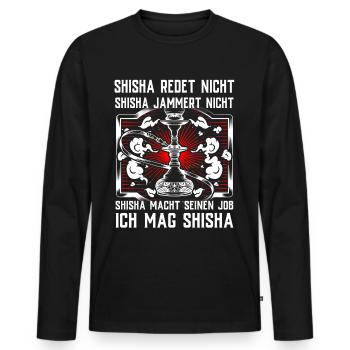 Shisha Gift for Hookah Hookah Hookah Bar Pipe - Men's Premium Organic Long Sleeve Shirt - black - Front - Nico (187cm)