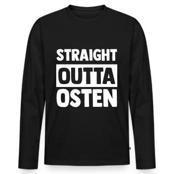 Ossi Gift East Germany NVA Germania East - Men's Premium Organic Long Sleeve Shirt - black - Front - Nico (187cm)