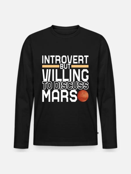 Mars Planet - Men's Premium Organic Long Sleeve Shirt - black