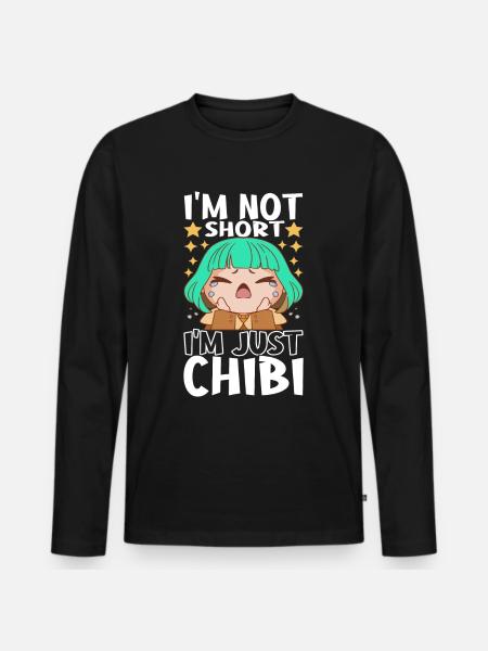 Anime Chibi Girl - Men's Premium Organic Long Sleeve Shirt - black