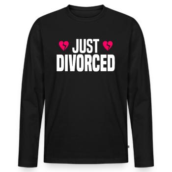 Divorce Séparation Mariage Ex Partie au divorce - T-shirt manches longues Premium bio Homme - noir - Devant - Nico (187cm)